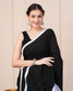 Black handpainted cotton saree