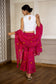 MAGENTA PINK BANDHEJ PLEATED PALAZZO