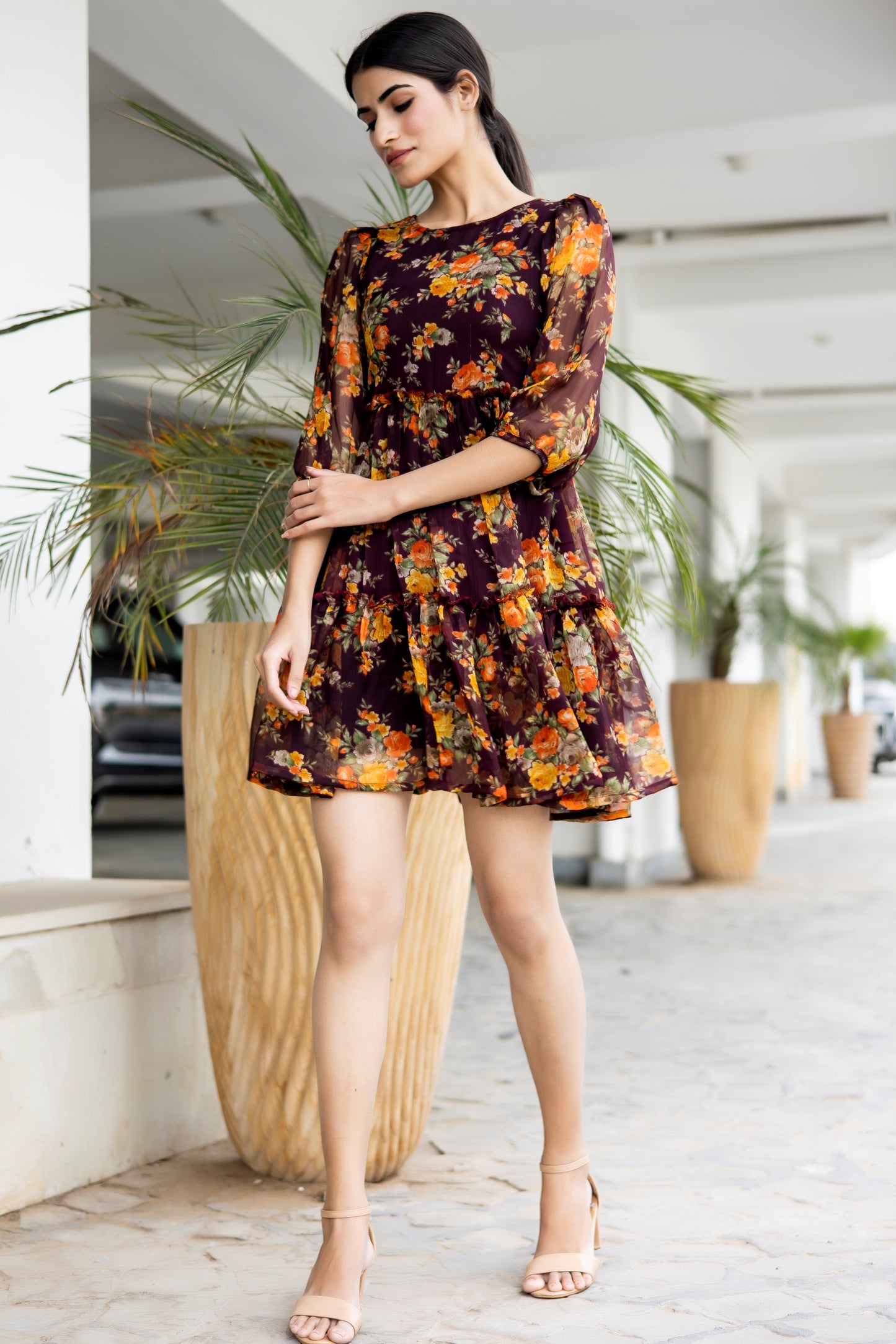 FLORAL TIER DRESS