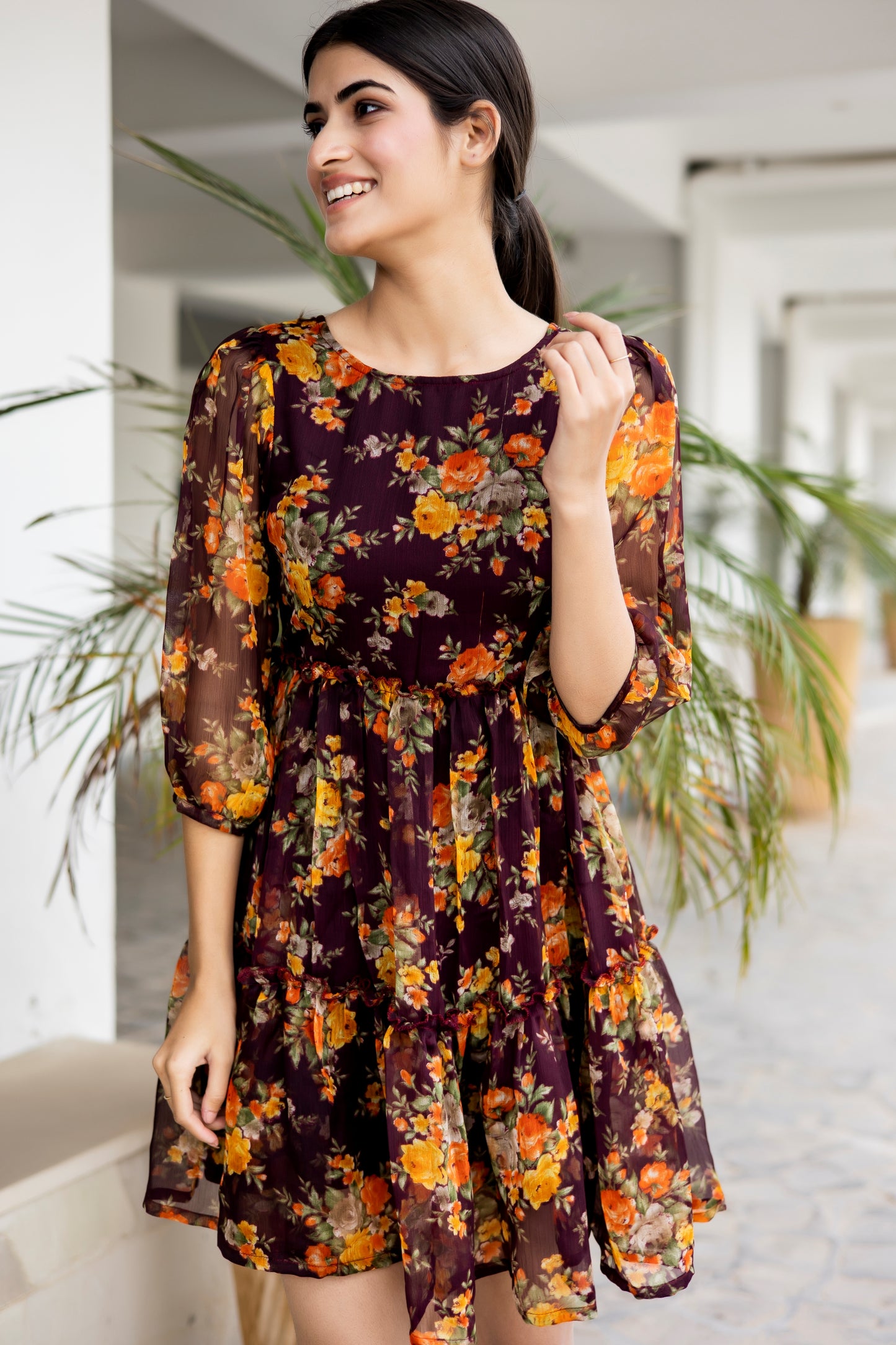 FLORAL TIER DRESS