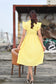 YELLOW BUTERFLY COLLARED MAXI DRESS